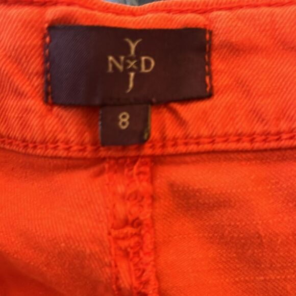 NYDJ Orange Linen Bermuda Shorts, size 8 - Picture 7 of 11